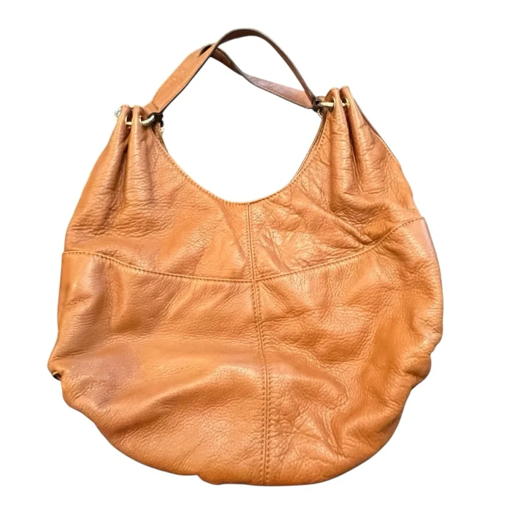 MICHAEL Michael Kors Tan Gold Leather Large Layton Hobo Bag Zippered BOHO Preppy - Picture 16 of 16